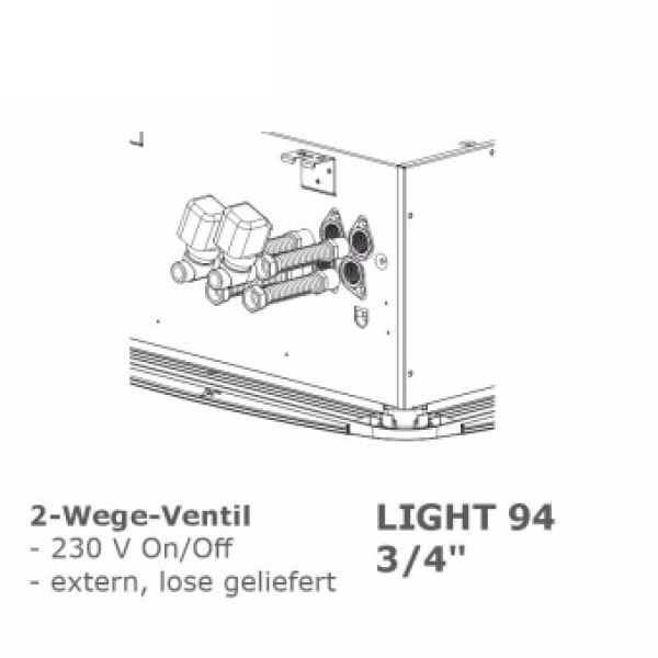 2 Wege Ventilbaugruppen 3/4", LIGHT 94, extern, lose